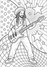 Reggae POP Art Ausmalbilder 15 Malvorlagen – Materialseite 4