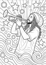 Reggae POP Art Ausmalbilder 15 Malvorlagen – Materialseite 8