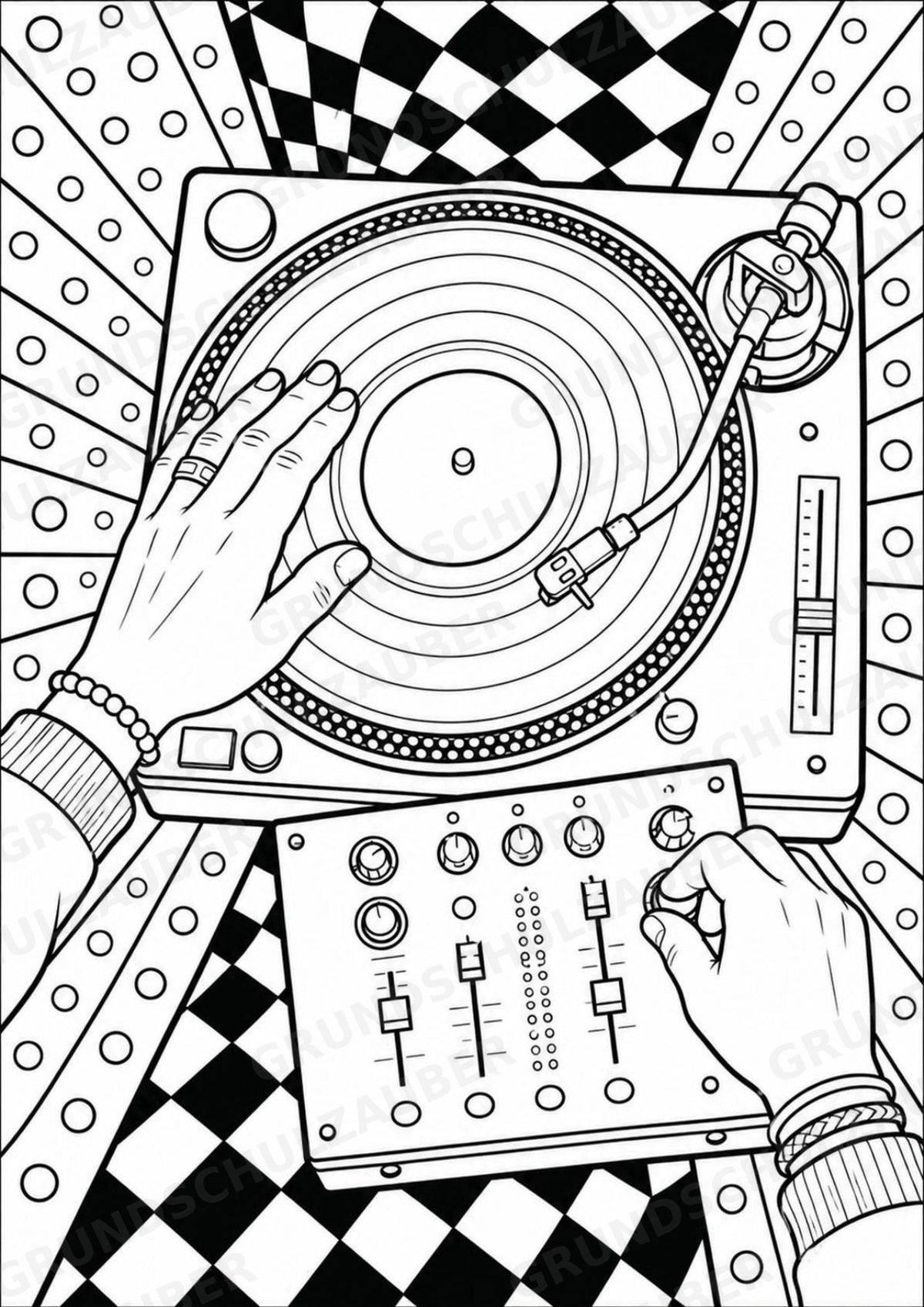 Reggae POP Art Ausmalbilder 15 Malvorlagen – Materialseite 12