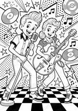 Rockstile POP Art Ausmalbilder 15 Malvorlagen – Materialseite 5