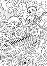 Rockstile POP Art Ausmalbilder 15 Malvorlagen – Materialseite 8
