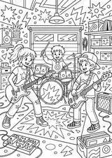 Rockstile POP Art Ausmalbilder 15 Malvorlagen – Materialseite 11