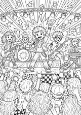Rockstile POP Art Ausmalbilder 15 Malvorlagen – Materialseite 14