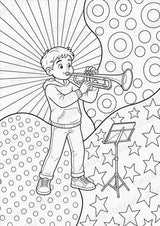 Trompete POP Art Ausmalbilder 15 Malvorlagen – Materialseite 2
