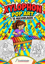 Xylophon POP Art Ausmalbilder 15 Malvorlagen – Cover