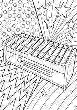 Xylophon POP Art Ausmalbilder 15 Malvorlagen – Materialseite 7