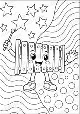 Xylophon POP Art Ausmalbilder 15 Malvorlagen – Materialseite 11