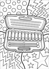 Xylophon POP Art Ausmalbilder 15 Malvorlagen – Materialseite 14