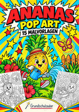 Ananas POP Art Ausmalbilder 15 Malvorlagen – Cover