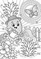 Ananas POP Art Ausmalbilder 15 Malvorlagen – Materialseite 2