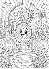 Ananas POP Art Ausmalbilder 15 Malvorlagen – Materialseite 3
