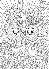Ananas POP Art Ausmalbilder 15 Malvorlagen – Materialseite 4