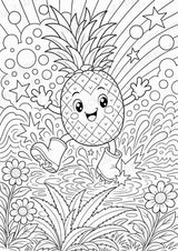Ananas POP Art Ausmalbilder 15 Malvorlagen – Materialseite 7