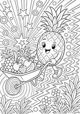 Ananas POP Art Ausmalbilder 15 Malvorlagen – Materialseite 9