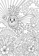 Ananas POP Art Ausmalbilder 15 Malvorlagen – Materialseite 10