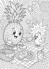 Ananas POP Art Ausmalbilder 15 Malvorlagen – Materialseite 12