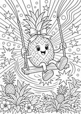 Ananas POP Art Ausmalbilder 15 Malvorlagen – Materialseite 13