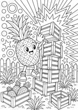 Ananas POP Art Ausmalbilder 15 Malvorlagen – Materialseite 14