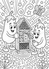 Aubergine POP Art Ausmalbilder 15 Malvorlagen – Materialseite 5