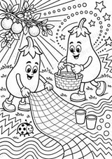 Aubergine POP Art Ausmalbilder 15 Malvorlagen – Materialseite 16