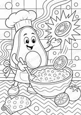 Avocado POP Art Ausmalbilder 15 Malvorlagen – Materialseite 4