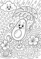Avocado POP Art Ausmalbilder 15 Malvorlagen – Materialseite 9