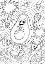 Avocado POP Art Ausmalbilder 15 Malvorlagen – Materialseite 12