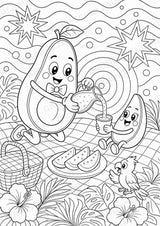 Avocado POP Art Ausmalbilder 15 Malvorlagen – Materialseite 15