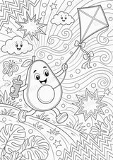 Avocado POP Art Ausmalbilder 15 Malvorlagen – Materialseite 16