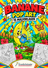 Banane POP Art Ausmalbilder 15 Malvorlagen – Cover