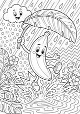 Banane POP Art Ausmalbilder 15 Malvorlagen – Materialseite 3