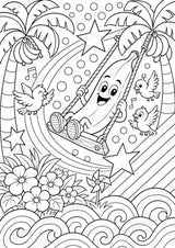 Banane POP Art Ausmalbilder 15 Malvorlagen – Materialseite 9