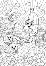 Banane POP Art Ausmalbilder 15 Malvorlagen – Materialseite 10