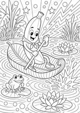 Banane POP Art Ausmalbilder 15 Malvorlagen – Materialseite 11