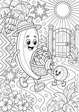 Banane POP Art Ausmalbilder 15 Malvorlagen – Materialseite 12