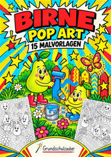 Birne POP Art Ausmalbilder 15 Malvorlagen – Cover