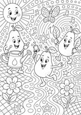 Birne POP Art Ausmalbilder 15 Malvorlagen – Materialseite 9