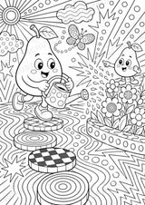 Birne POP Art Ausmalbilder 15 Malvorlagen – Materialseite 15