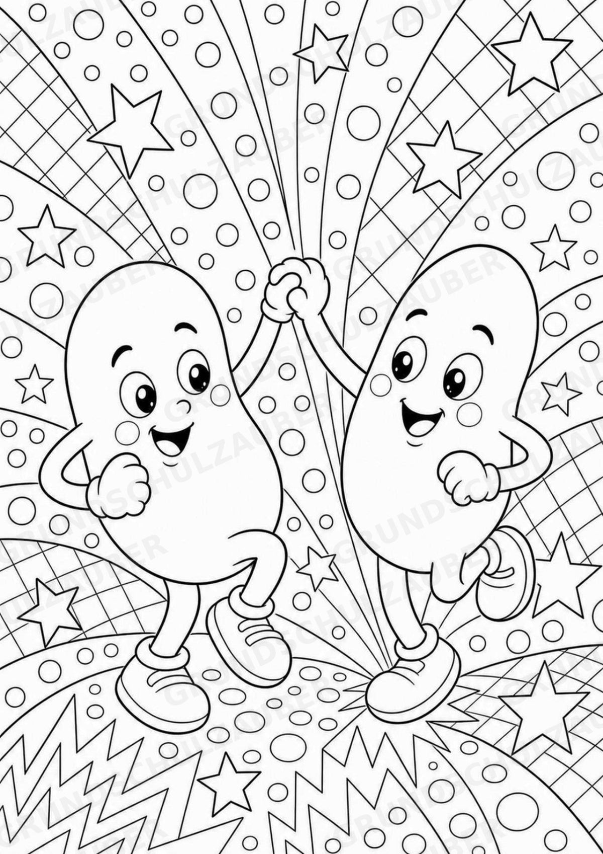 Bohnen POP Art Ausmalbilder 15 Malvorlagen – Materialseite 11