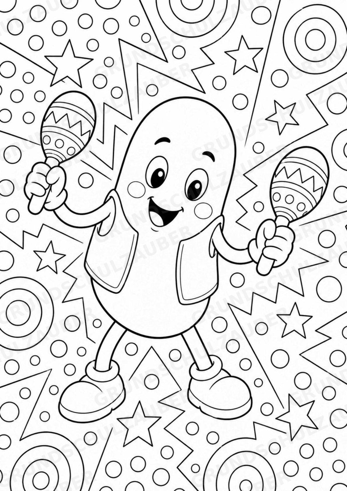 Bohnen POP Art Ausmalbilder 15 Malvorlagen – Materialseite 14