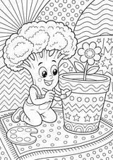 Brokkoli POP Art Ausmalbilder 15 Malvorlagen – Materialseite 8
