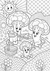 Brokkoli POP Art Ausmalbilder 15 Malvorlagen – Materialseite 14