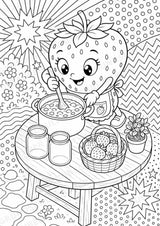 Erdbeere POP Art Ausmalbilder 15 Malvorlagen – Materialseite 6
