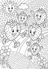 Erdbeere POP Art Ausmalbilder 15 Malvorlagen – Materialseite 9