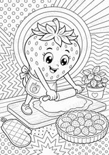 Erdbeere POP Art Ausmalbilder 15 Malvorlagen – Materialseite 12