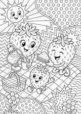 Erdbeere POP Art Ausmalbilder 15 Malvorlagen – Materialseite 14