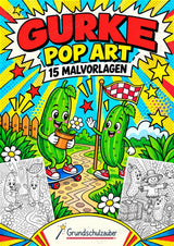 Gurke POP Art Ausmalbilder 15 Malvorlagen – Cover
