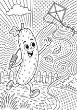 Gurke POP Art Ausmalbilder 15 Malvorlagen – Materialseite 4