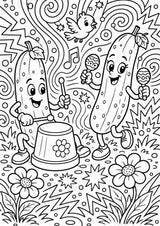 Gurke POP Art Ausmalbilder 15 Malvorlagen – Materialseite 10