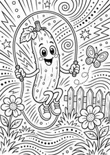 Gurke POP Art Ausmalbilder 15 Malvorlagen – Materialseite 14